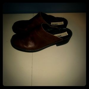 Josef Seibel Women's Brown Leather Mules Size 7.5